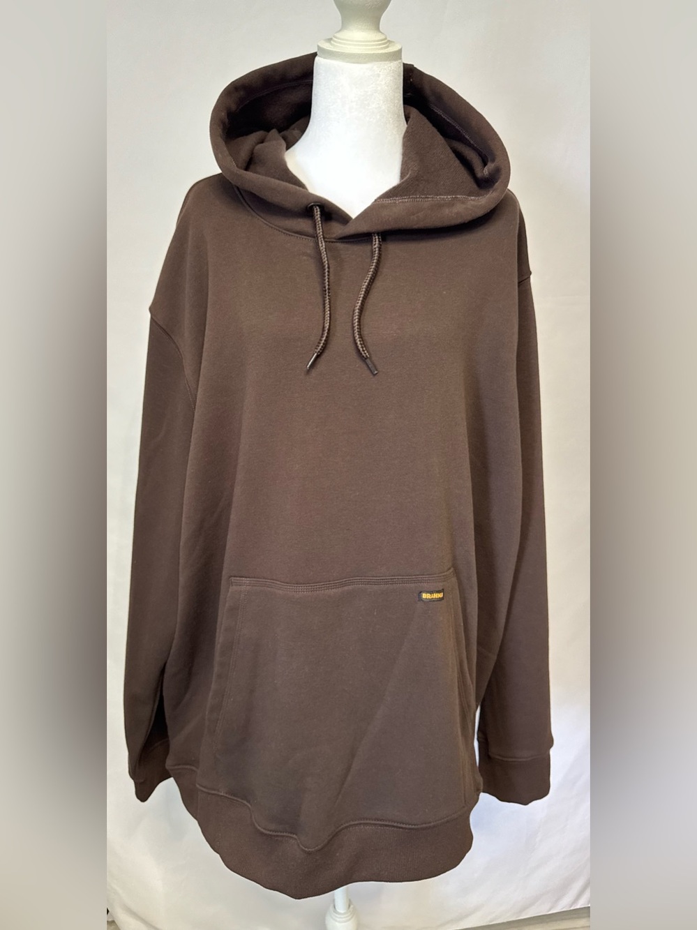 🤎Brahma Men’s Brown Pullover Hoodie NWT Big & Tall Cell Phone Pocket Size 3XL🤎